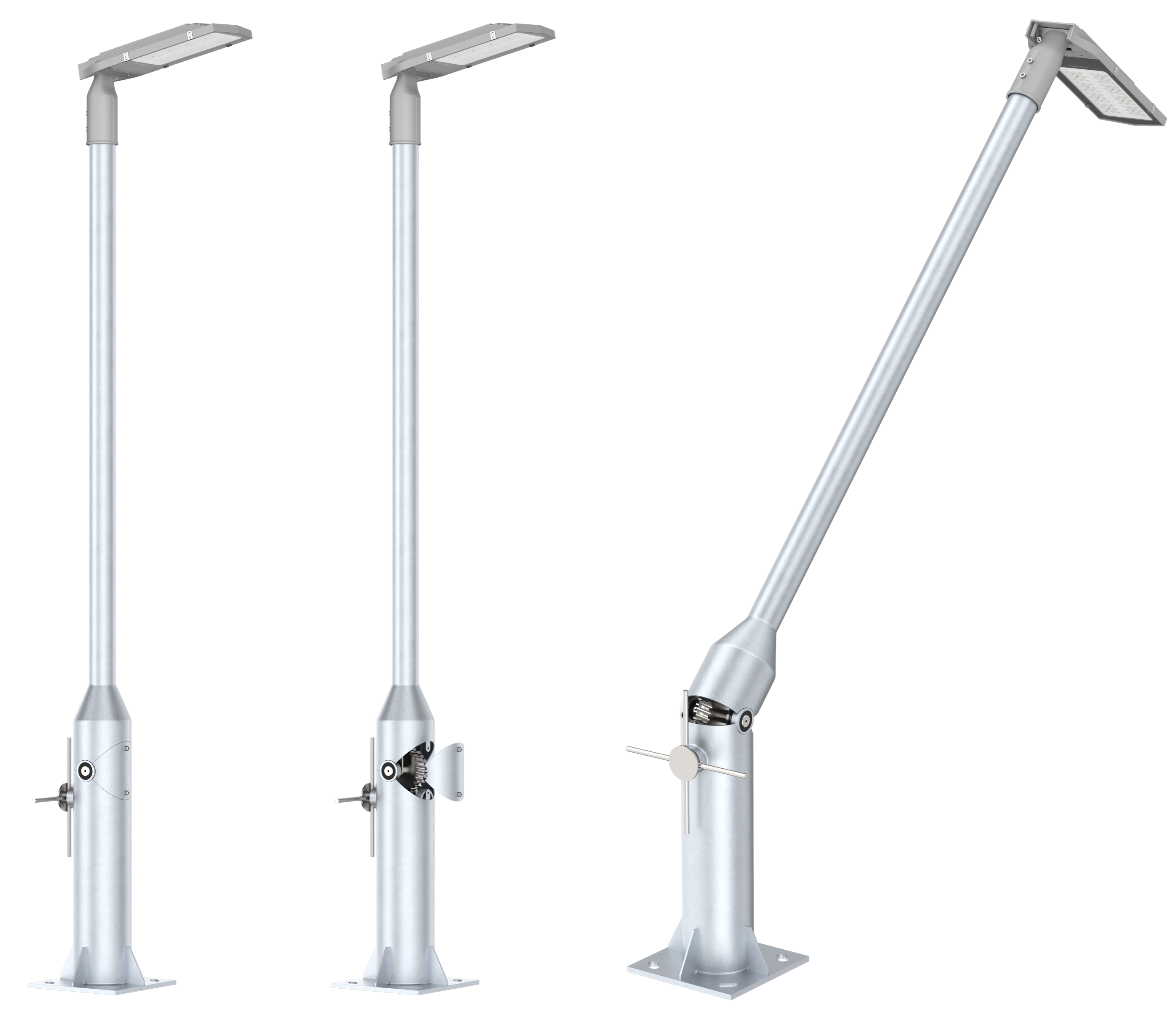 Golden Bright Tiltable Steel Street Lighting Pole 05