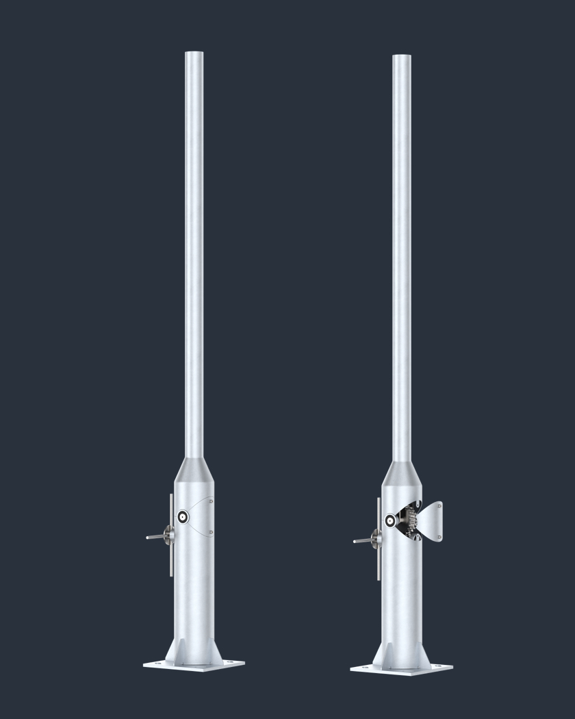 Golden Bright Tiltable Steel Street Lighting Pole